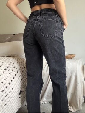 Abercrombie the 90’s baggy low rise curve love black jeans 25
